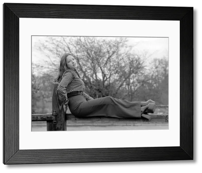 Framed Print : Model and tree doctor Geraldine Croft January 1976 Framed Print : Model and tree doctor Geraldine Croft January 1976