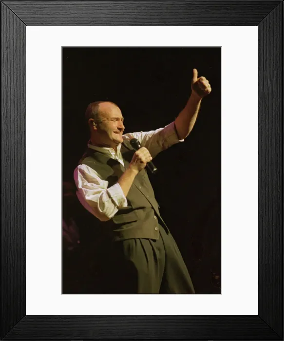 Framed Print : Phil Collins on stage Framed Print : Phil Collins on stage
