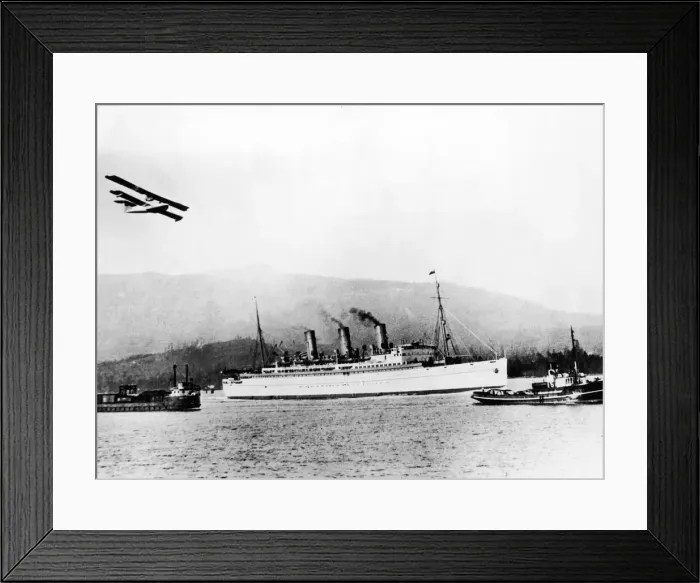 Framed Print : The Liner Empress of Canada surrounded by Tug Boats. 20th February 1935 Framed Print : The Liner Empress of Canada surrounded by Tug Boats. 20th February 1935