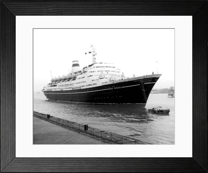 Framed Print : Russian Liner Ivan Franko arrives at Tilbury. 6th December 1964 Framed Print : Russian Liner Ivan Franko arrives at Tilbury. 6th December 1964