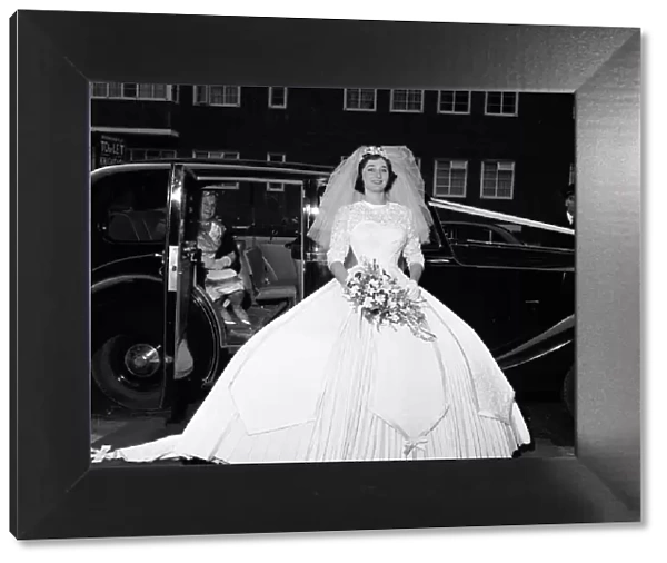 Yvonne Napier arrives for her wedding to Arnold Phelops in London