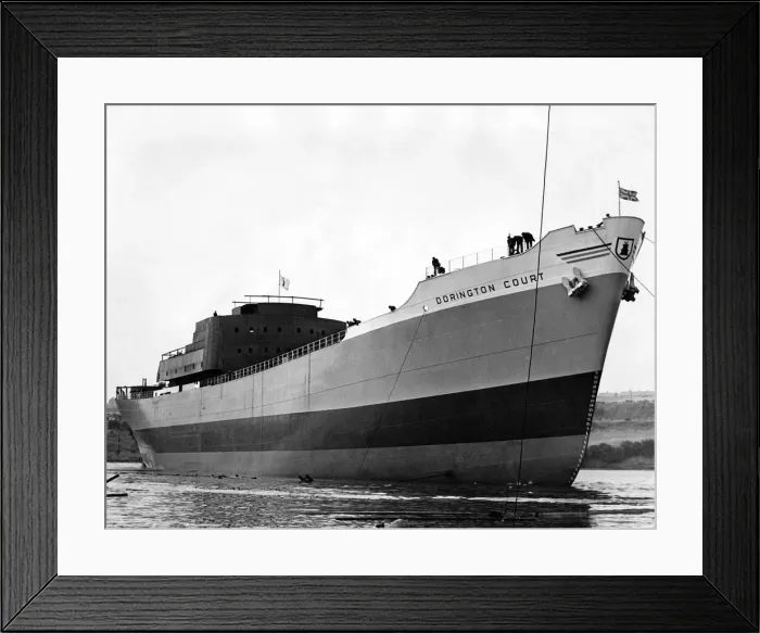 Framed Print : The 10, 500-ton ship Dorington Court after launching from the River Wear Sunderland Framed Print : The 10, 500-ton ship Dorington Court after launching from the River Wear Sunderland