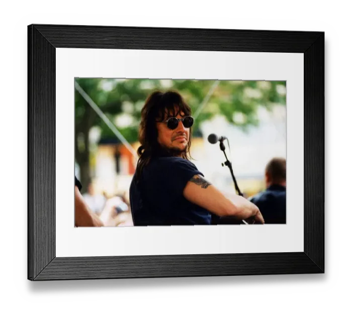 Framed Print : Bon Jovi performing at the bandstand, Queen Street, Cardiff - 14th June 1995 - Western