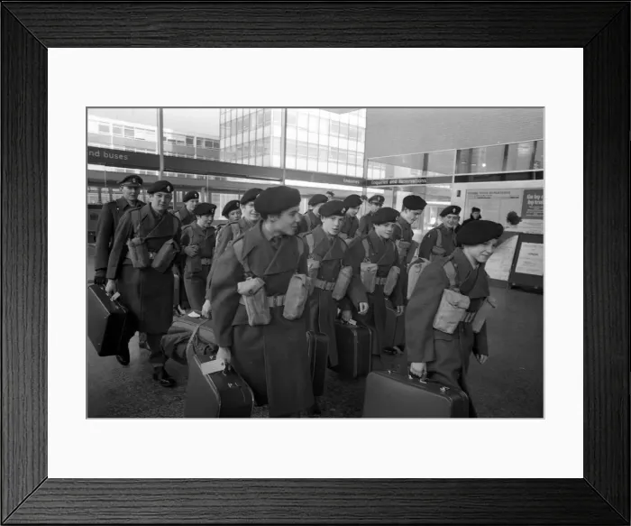 Framed Print : Fifteen army cadets set off from Coventry station for their first real taste of life in Framed Print : Fifteen army cadets set off from Coventry station for their first real taste of life in