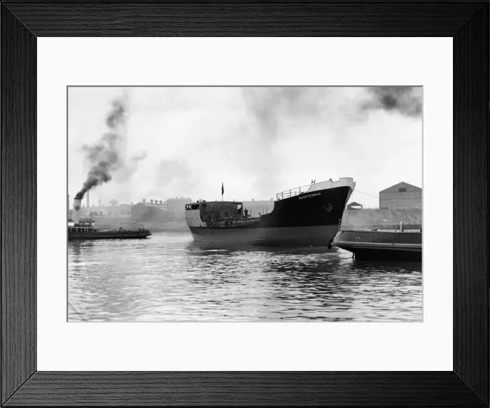 Framed Print : The 500 ton Quarterman tanker after her launch Framed Print : The 500 ton Quarterman tanker after her launch