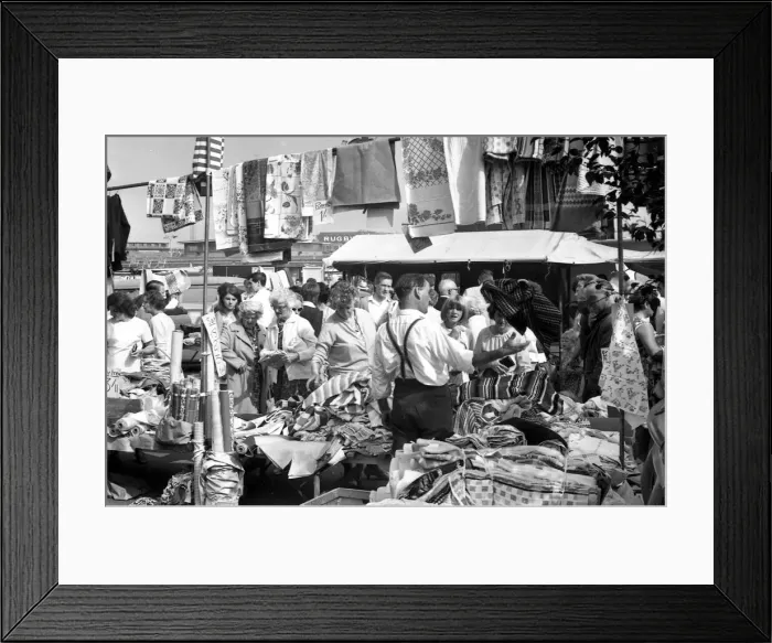 Framed Print : Crowds milling around looking for a bargain at Rugby Framed Print : Crowds milling around looking for a bargain at Rugby