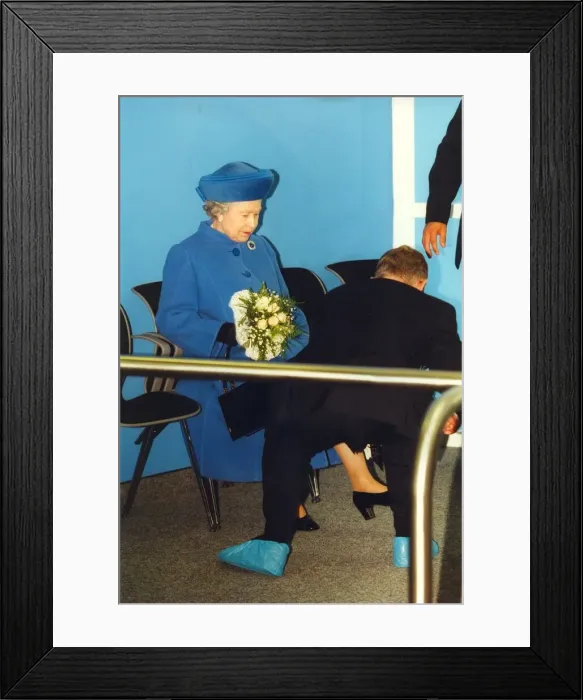 Framed Print : Queen Elizabeth II and Prince Philip officially open the Siemens plant in Wallsend Framed Print : Queen Elizabeth II and Prince Philip officially open the Siemens plant in Wallsend