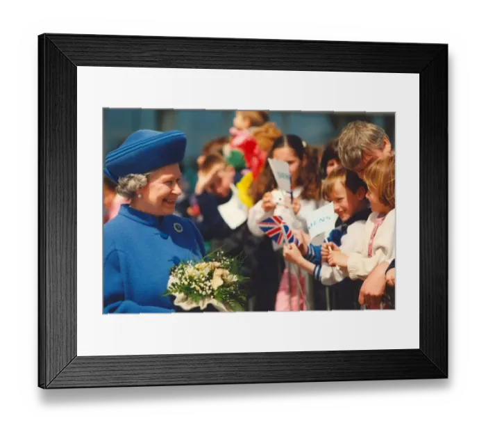 Framed Print : Queen Elizabeth II and Prince Philip officially open the Siemens plant in Wallsend - Framed Print : Queen Elizabeth II and Prince Philip officially open the Siemens plant in Wallsend -