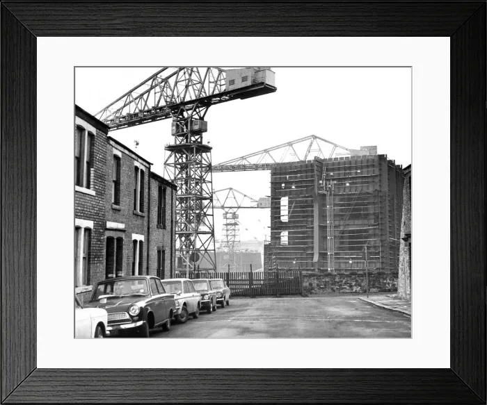 Framed Print : One of the Esso super tankers take shape at Swan Hunter shipbuilders in Wallsend Framed Print : One of the Esso super tankers take shape at Swan Hunter shipbuilders in Wallsend