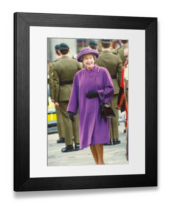 Framed Print : Queen Elizabeth II and Prince Philip visit Durham 28th November 1991 Framed Print : Queen Elizabeth II and Prince Philip visit Durham 28th November 1991