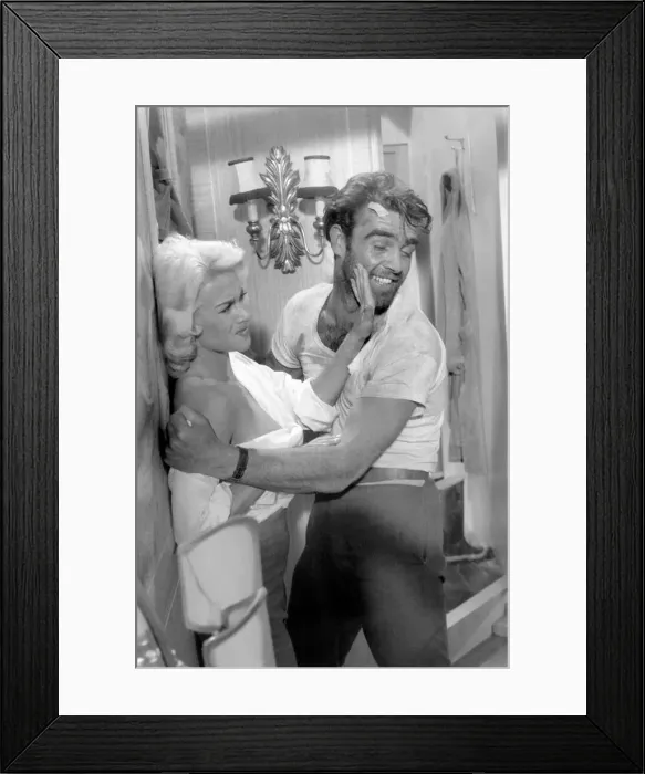 Framed Print : Sean Connery on the set of the film Action of the Tiger