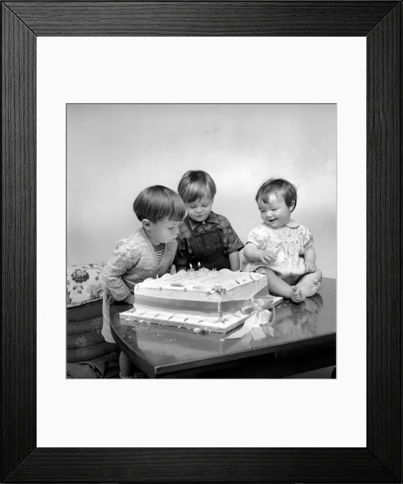 Framed Print : Childrens Birthday Party: Mrs. Meachim and her three sons all have the same birthday Framed Print : Childrens Birthday Party: Mrs. Meachim and her three sons all have the same birthday