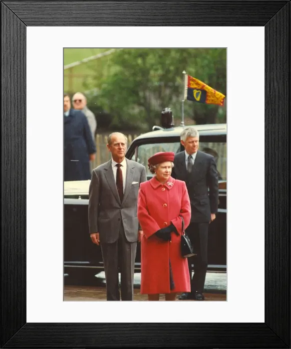 Framed Print : Queen Elizabeth II and Prince Philip visit Cumbria 3 May 1991 Framed Print : Queen Elizabeth II and Prince Philip visit Cumbria 3 May 1991