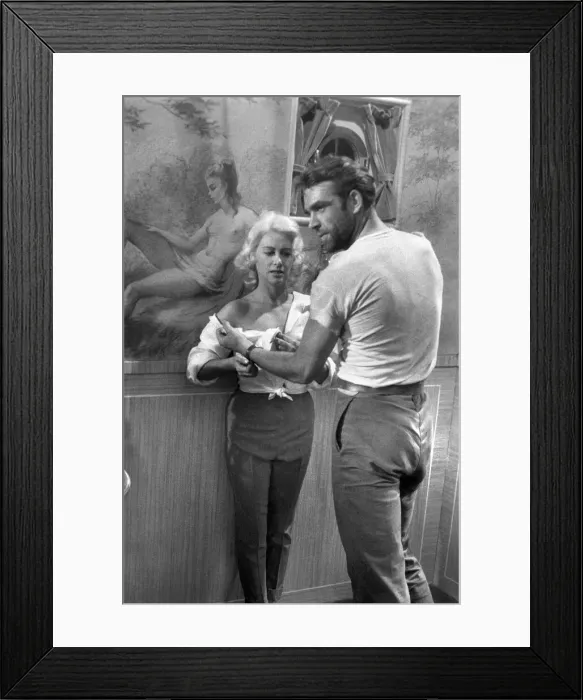 Framed Print : Sean Connery on the set of the film Action of the Tiger Framed Print : Sean Connery on the set of the film Action of the Tiger