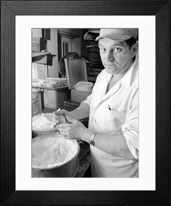 Framed Print : Pastry Chef seen here at work in his Kitchen. 1967 A1330-001 Framed Print : Pastry Chef seen here at work in his Kitchen. 1967 A1330-001
