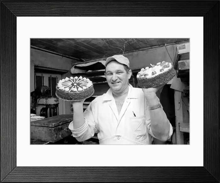 Framed Print : Pastry Chef seen here at work in his Kitchen. 1967 A1330-003 Framed Print : Pastry Chef seen here at work in his Kitchen. 1967 A1330-003