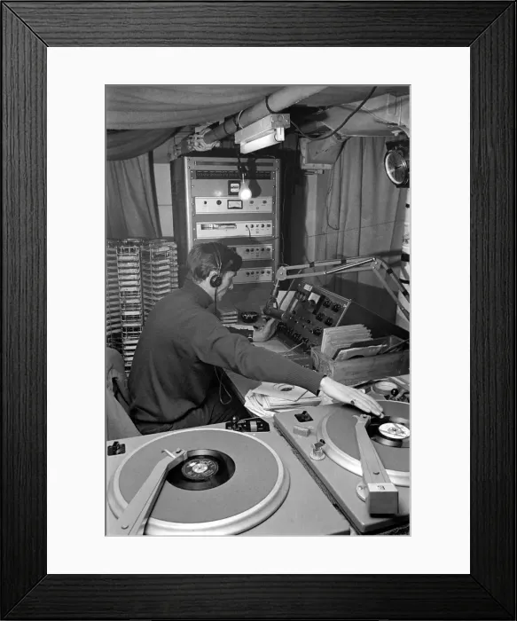 Framed Print : Radio London: Pirate Radio Station. General scene around the Motor Vessel Galaxy which is Framed Print : Radio London: Pirate Radio Station. General scene around the Motor Vessel Galaxy which is