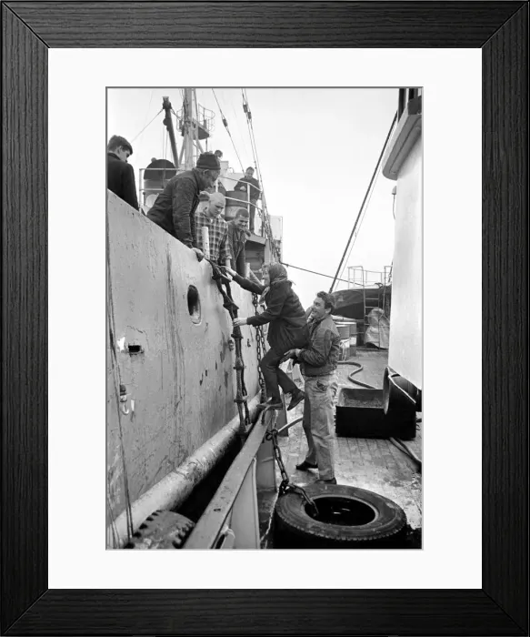 Framed Print : Radio London: Pirate Radio Station. General scene around the Motor Vessel Galaxy which is Framed Print : Radio London: Pirate Radio Station. General scene around the Motor Vessel Galaxy which is