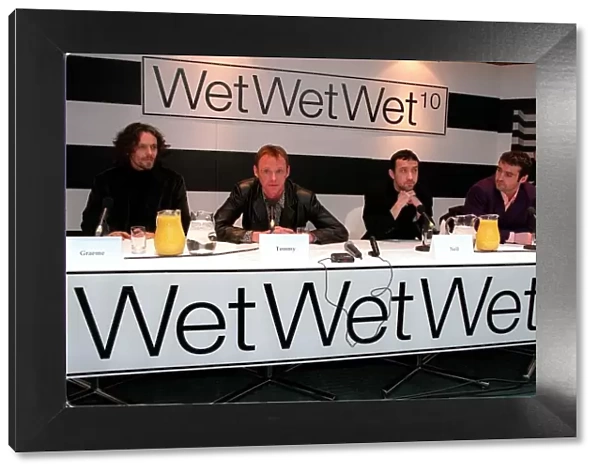 Wet Wet Wet, pop group at new press conference to promote their new album Wet Wet Wet 10