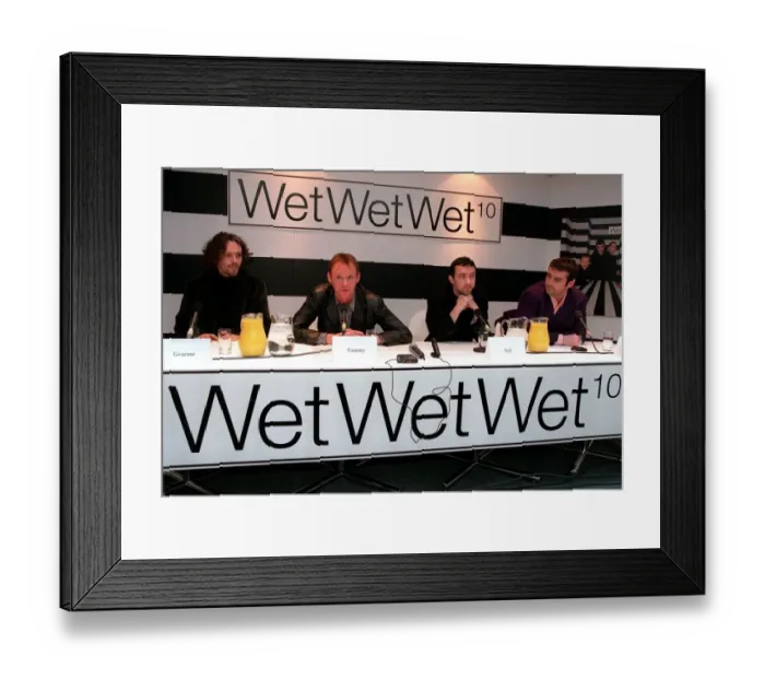 Framed Print : Wet Wet Wet, pop group at new press conference to promote their new album Wet Wet Wet 10 Framed Print : Wet Wet Wet, pop group at new press conference to promote their new album Wet Wet Wet 10