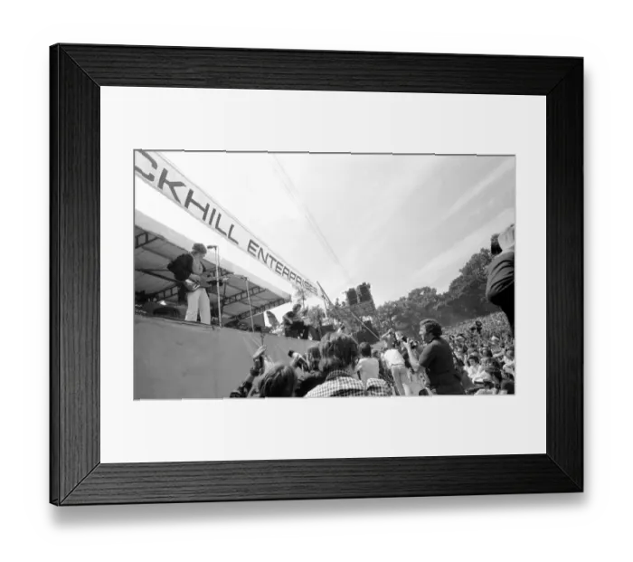 Framed Print : King Crimson performing on stage in the afternoon during the concert in Hyde Park Framed Print : King Crimson performing on stage in the afternoon during the concert in Hyde Park
