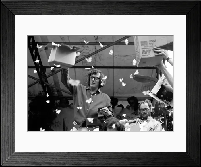 Framed Print : Rolling Stones: Tom Keylock Stones gofer, releases Butterflies at the free concert in Framed Print : Rolling Stones: Tom Keylock Stones gofer, releases Butterflies at the free concert in