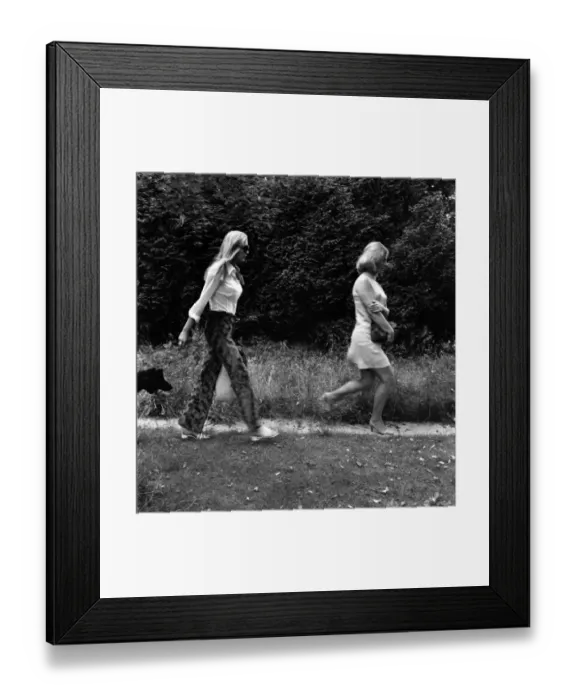 Framed Print : Rolling Stones: Brian Jones death. Janet Lawson followed by Anna Wohlin (blonde Framed Print : Rolling Stones: Brian Jones death. Janet Lawson followed by Anna Wohlin (blonde