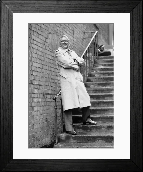 Framed Print : Thriller writer Len Deighton pictured in London. 7th October 1985