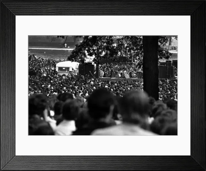 Framed Print : Free concert in Hyde Park by Blind Faith, the band formed by Eric Clapton Framed Print : Free concert in Hyde Park by Blind Faith, the band formed by Eric Clapton