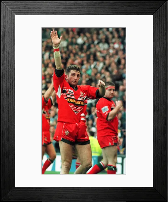 Framed Print : Jonathan Davies and Wales World Cup dream ends in defeat loosing to England 25 - 10