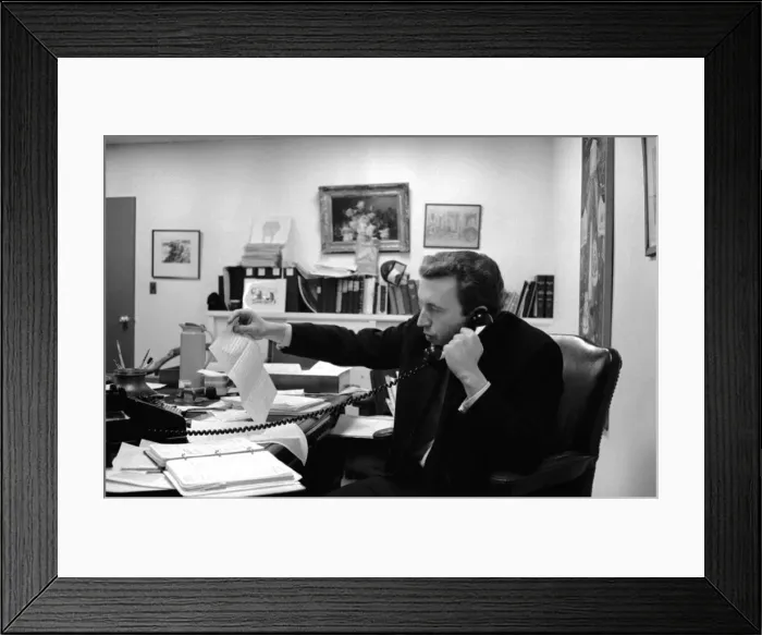 Framed Print : Political journalist David Frost in New York for his appearance on the American version Framed Print : Political journalist David Frost in New York for his appearance on the American version