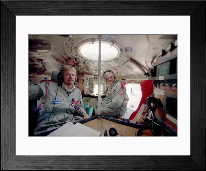 Framed Print : Richard Branson Virgin boss and Per Lindstrand seen here in Japan preparing to attempt Framed Print : Richard Branson Virgin boss and Per Lindstrand seen here in Japan preparing to attempt