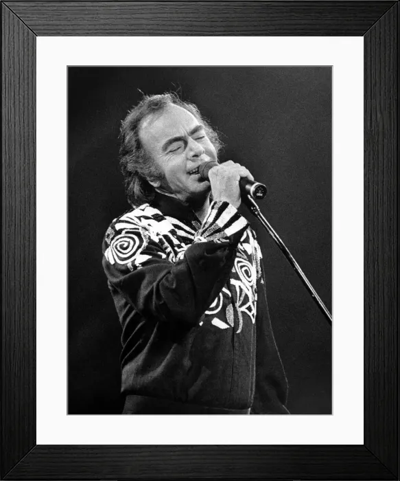 Framed Print : Singer Neil Diamond performs at the N. E. C. Birmingham. 8th November 1989