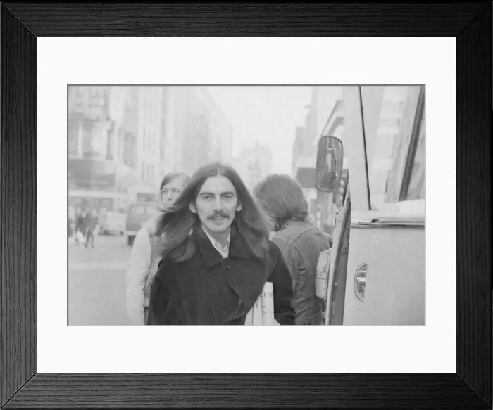 Framed Print : George Harrison in Birmingham City Centre before performing at the Town Hall Framed Print : George Harrison in Birmingham City Centre before performing at the Town Hall