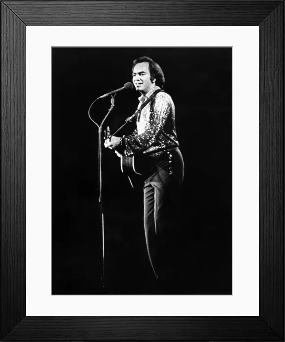 Framed Print : Singer Neil Diamond at the N. E. C. Birmingham. 5th July 1984 Framed Print : Singer Neil Diamond at the N. E. C. Birmingham. 5th July 1984