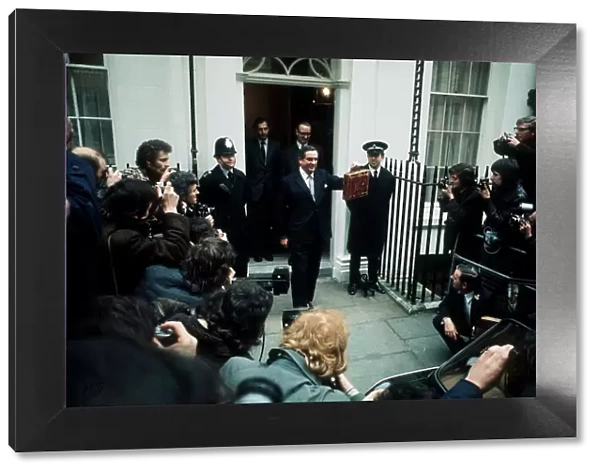 Dennis Healey March 1974 Chancellor of the Exchequer leaves NO
