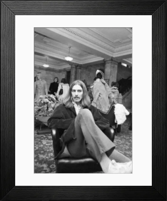 Framed Print : George Harrison at Birminghams Town Hall. 3 December 1969 Framed Print : George Harrison at Birminghams Town Hall. 3 December 1969