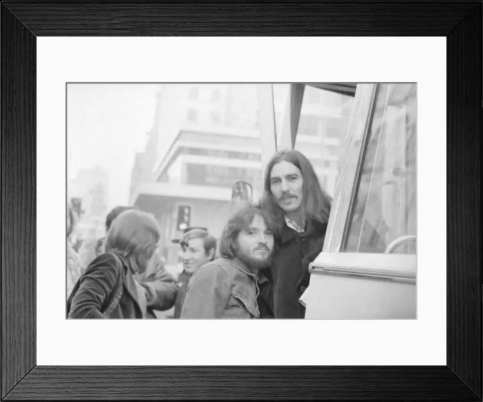 Framed Print : George Harrison on his way to Birminghams Town Hall. 3 December 1969