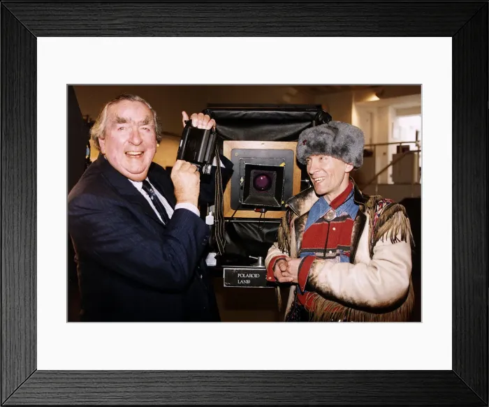 Framed Print : Lord Dennis Healey Snaps Richard O Brien Of The Crystal Maze
