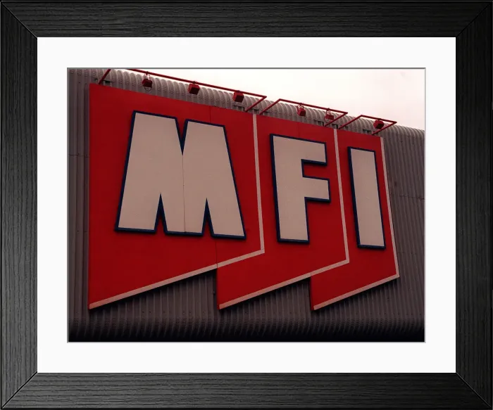 Framed Print : MFI Store in Wembley London February 1997 Stores Shopping