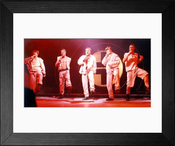 Framed Print : Take That in concert at Whitley Bay Ice Rink in December 1993 Framed Print : Take That in concert at Whitley Bay Ice Rink in December 1993