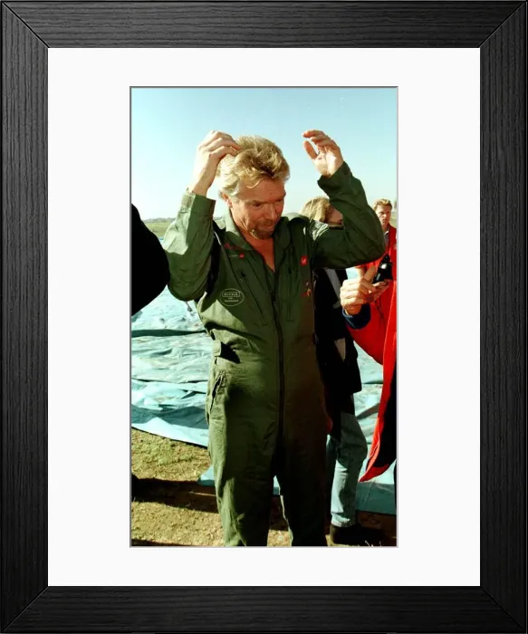Framed Print : Richard Branson 10 December 1997 Richard Branson Millionaire entrepreneur holds his hands Framed Print : Richard Branson 10 December 1997 Richard Branson Millionaire entrepreneur holds his hands