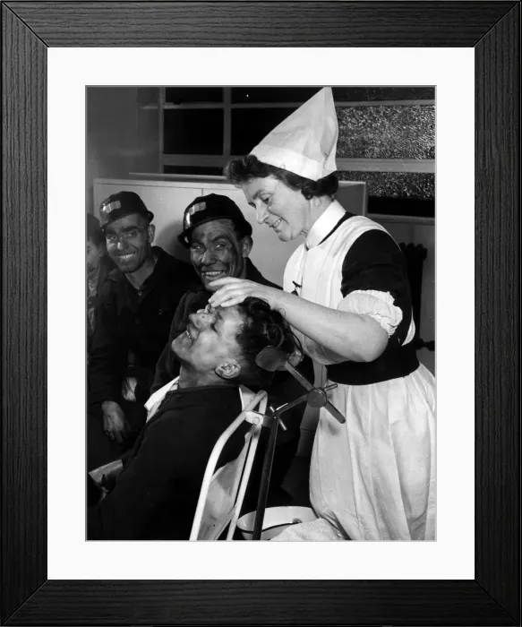 Framed Print : Sister Ada Starkey, one of the thirty four nurses helping to give miners a proper nursing