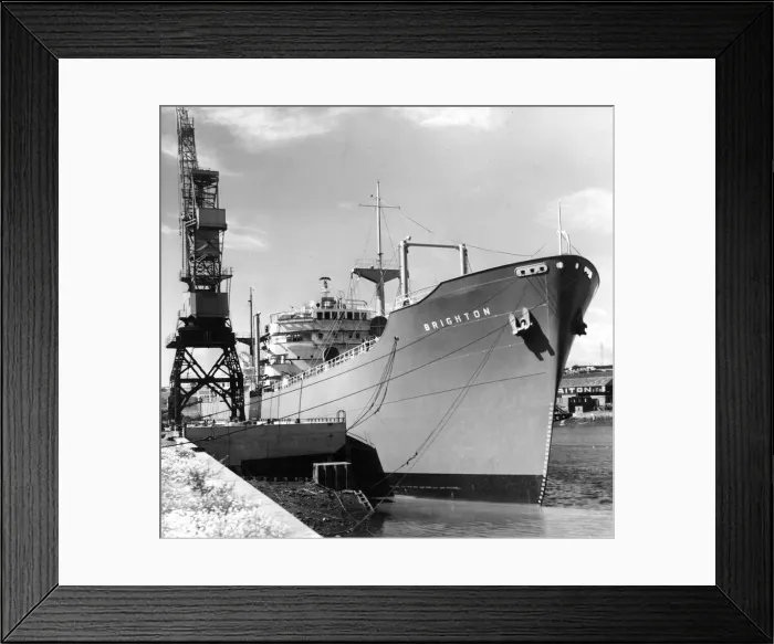 Framed Print : The 6, 400 ton motor ship Brighton built by Short Brothers on the River Wear, Sunderland Framed Print : The 6, 400 ton motor ship Brighton built by Short Brothers on the River Wear, Sunderland