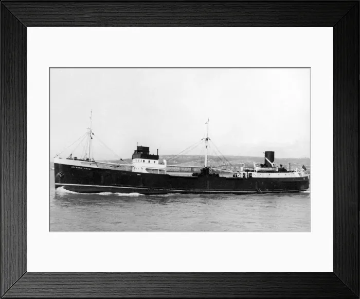 Framed Print : The motor vessel Anglian Coast belonging to Coast Lines Ltd. 28th November 1953 Framed Print : The motor vessel Anglian Coast belonging to Coast Lines Ltd. 28th November 1953