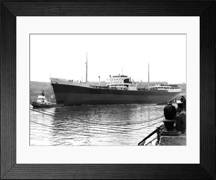 Framed Print : The tanker Canto after its launch from the Vickers-Armstrongs Naval Yard in 1958 Framed Print : The tanker Canto after its launch from the Vickers-Armstrongs Naval Yard in 1958