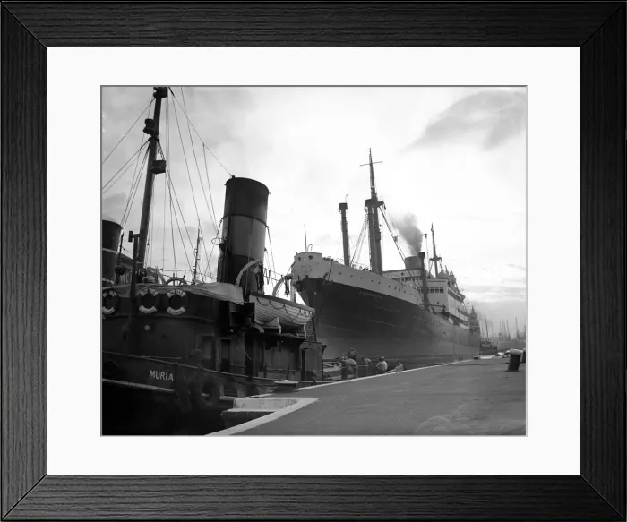 Framed Print : Canadian Pacific immigrant ship Beaverbrae formerly the Hapag Framed Print : Canadian Pacific immigrant ship Beaverbrae formerly the Hapag