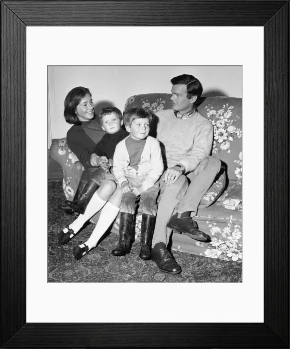 Framed Print : Historian Allan Clark 37 seen here at home with his wife Caroline Jayne Framed Print : Historian Allan Clark 37 seen here at home with his wife Caroline Jayne