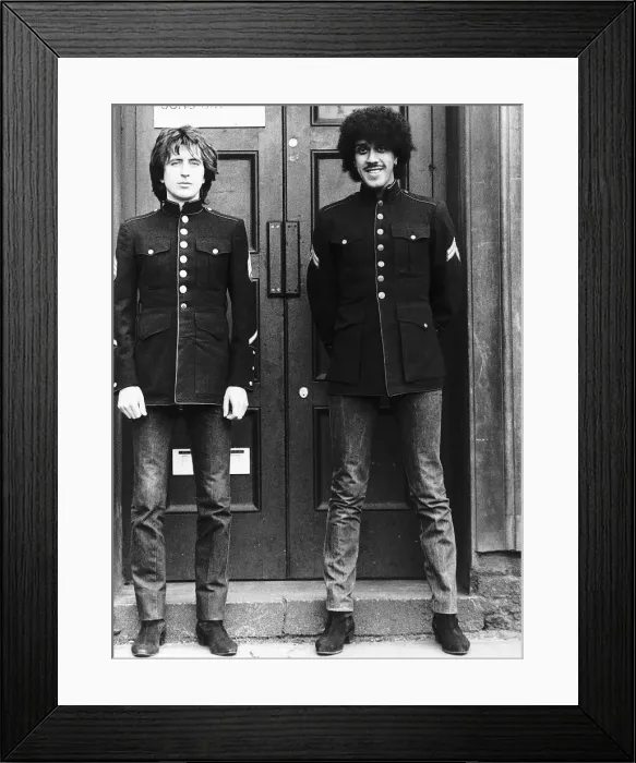 Framed Print : Phil Lynott lead singer of pop group Thin Lizzy in April 1980