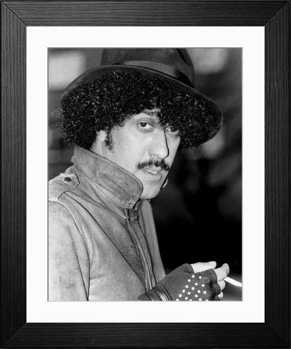 Framed Print : Phil Lynott lead singer of pop group Thin Lizzy Framed Print : Phil Lynott lead singer of pop group Thin Lizzy